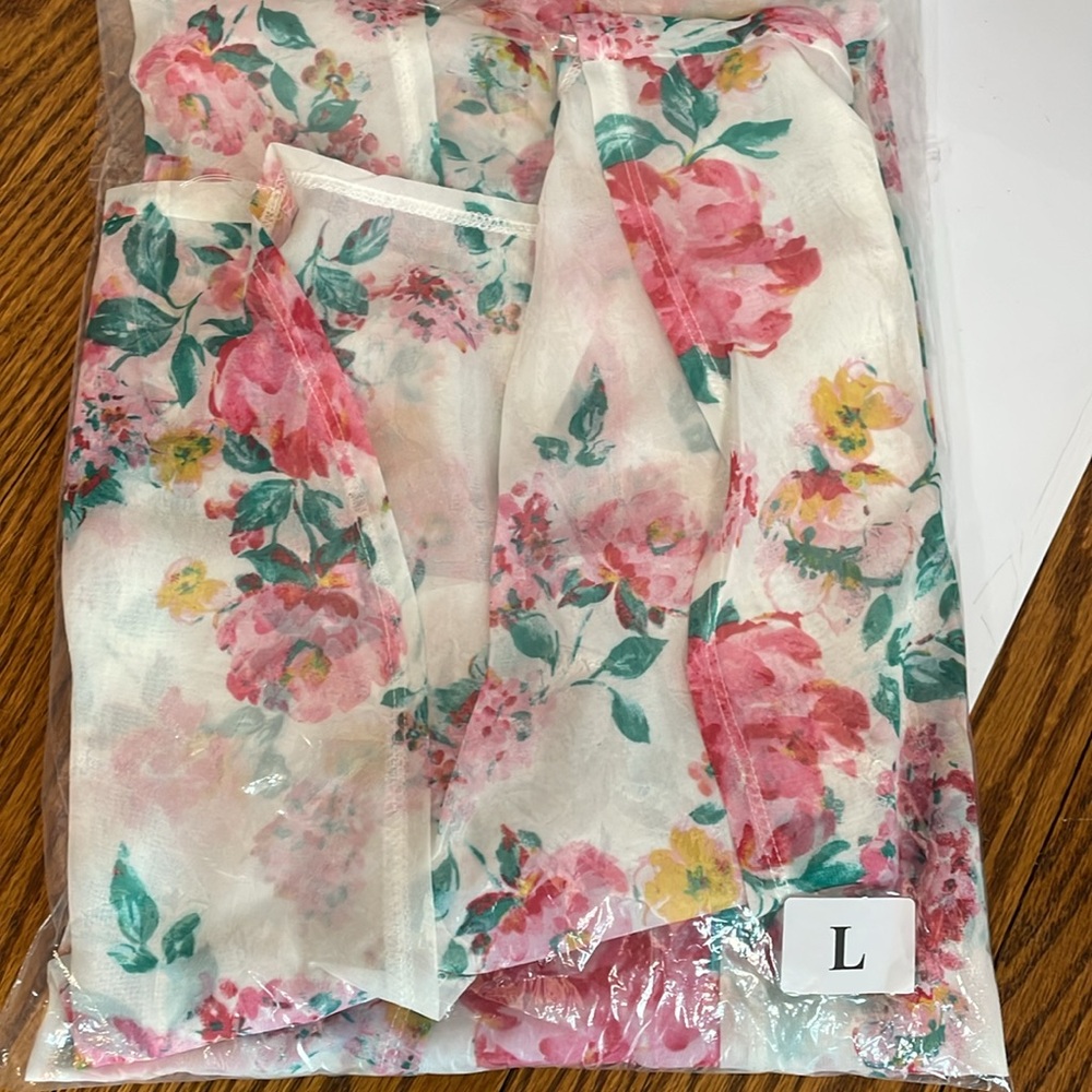 Floral Pink Women's Cardigan - Picture 6 of 6